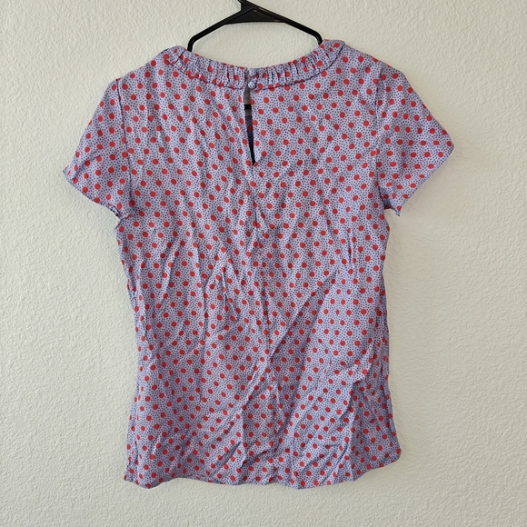 Boden Womens US 4 / UK 8 Carey Polka Dot Silk Blend Pleated Top FB - Picture 7 of 9